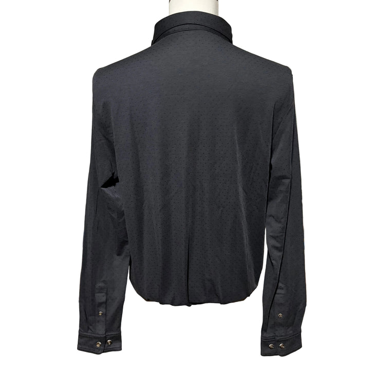 Travis Mathew Handsome Town L/S Polo (w/logo) - Heather Black - Skorzie