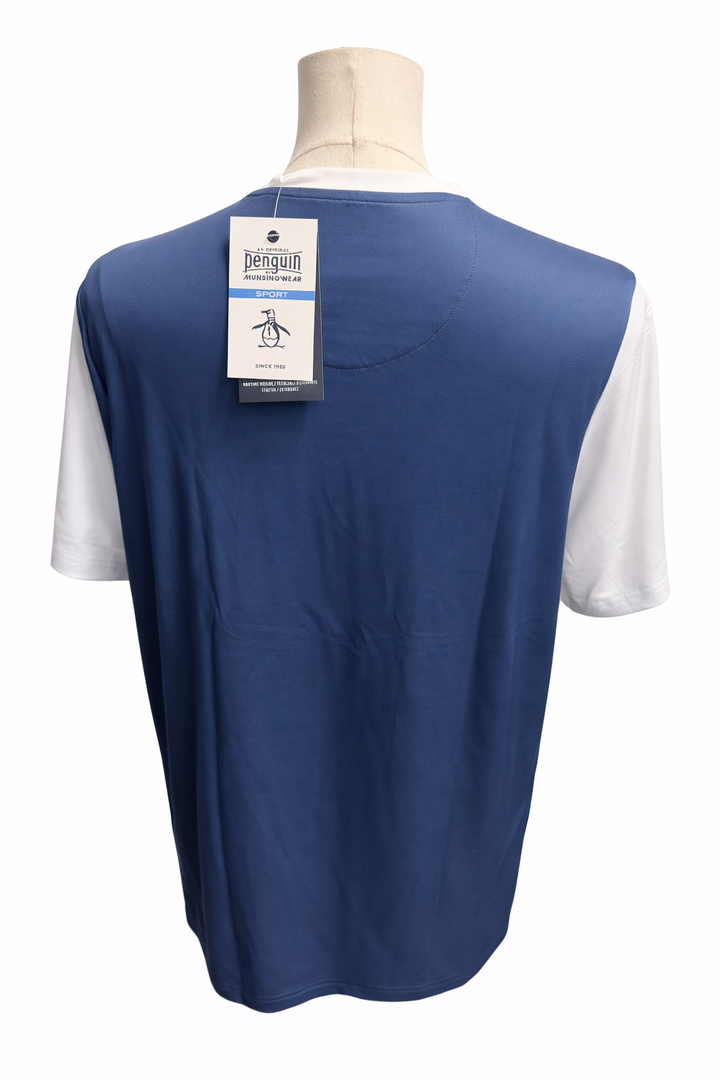 Penguin Performance Color Block Tennis Tee - Medium - Skorzie