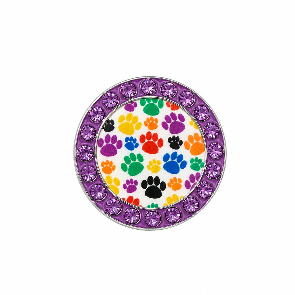 Best Of Golf America Crystal Rim Ball Marker - Rainbow Paws