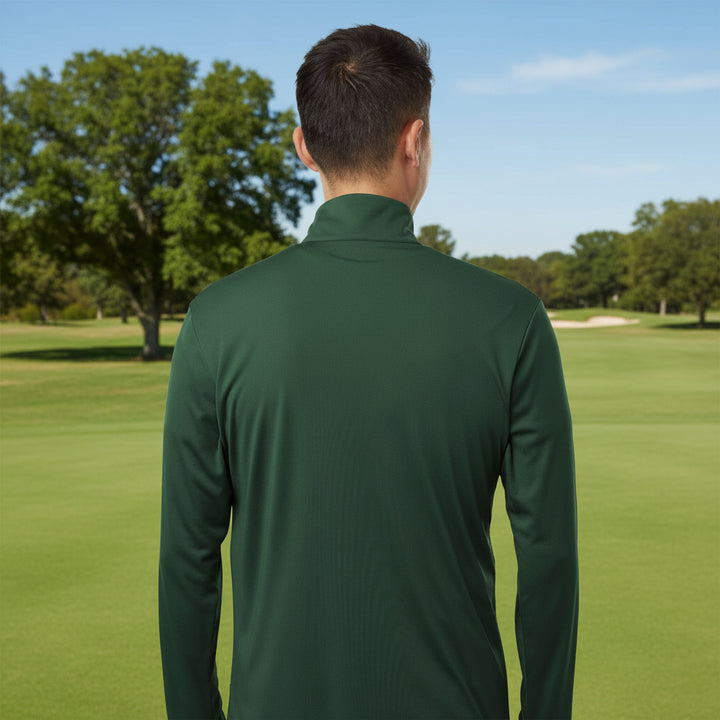 Holderness & Bourne Mens Long Sleeve The Bell Pullover (w/logo) - Forest Green