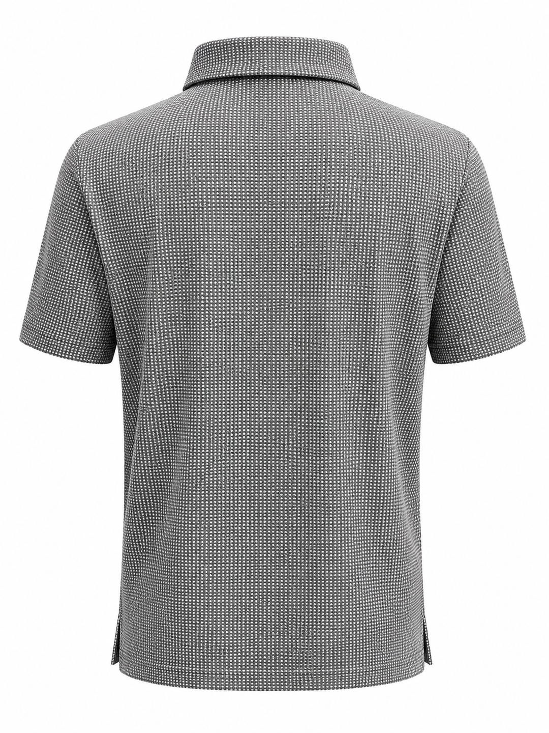 Bobby Jones Performance Gingham Jacquard Polo - Black - Large