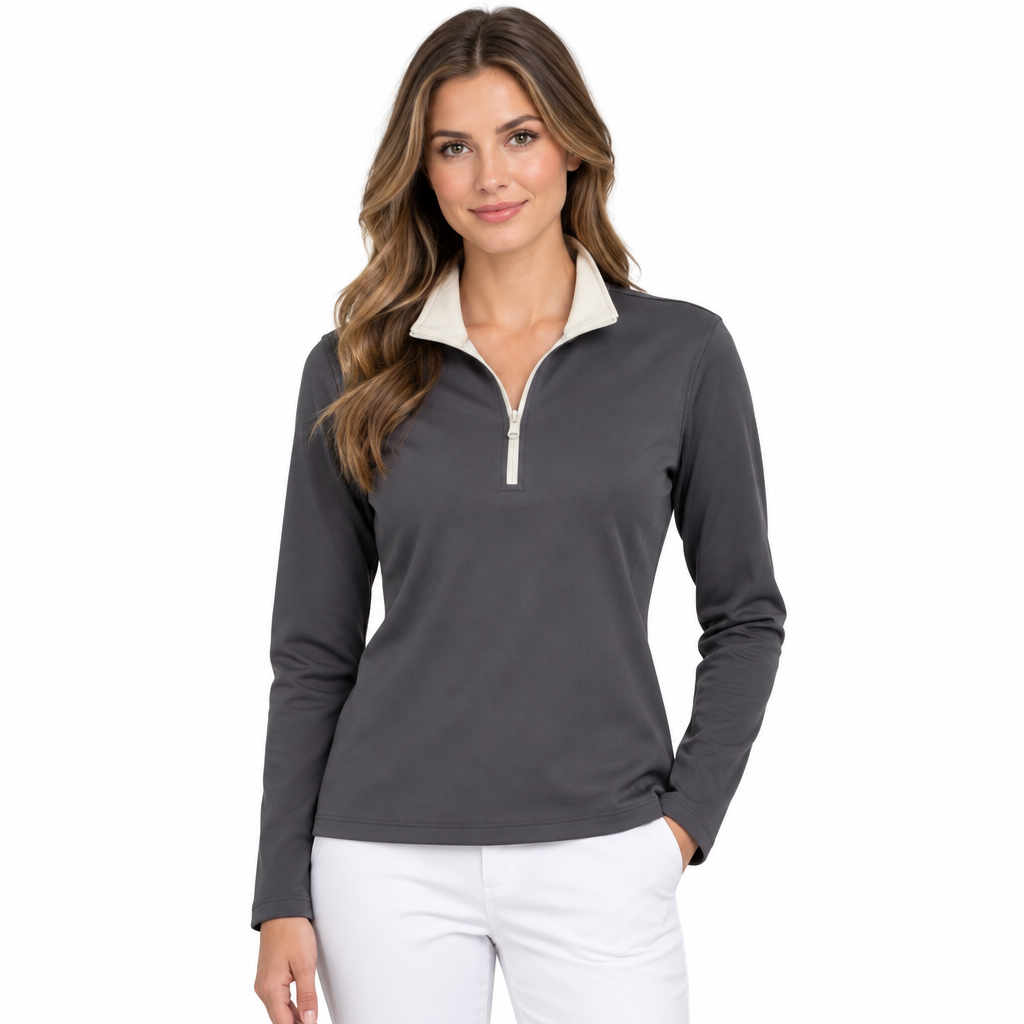Straight Down Women's Quarter Zip Skyler Night Shade Size M
