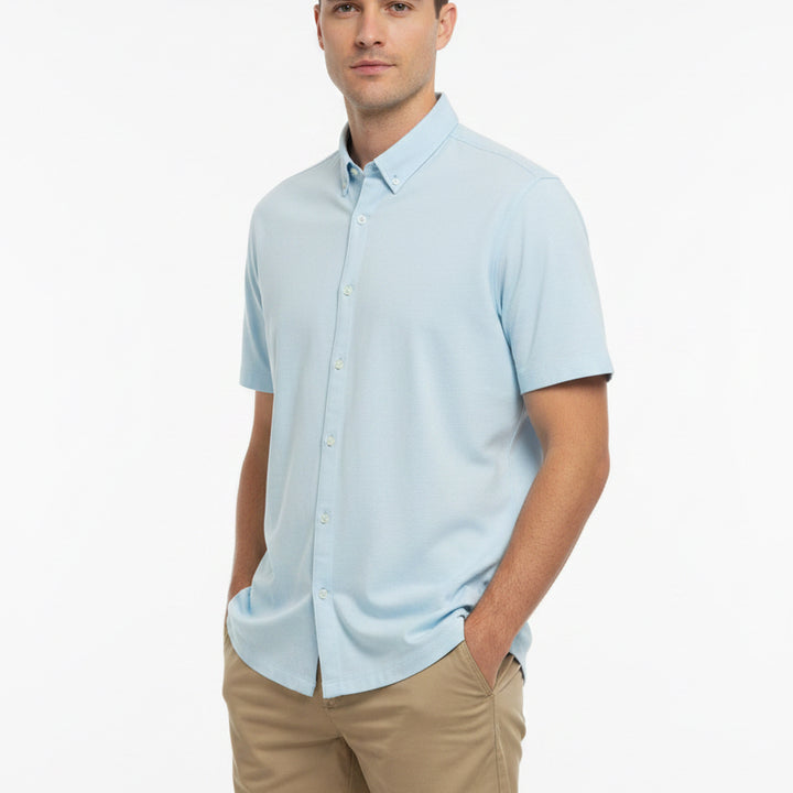 Linksoul Men's Golf Polo Button Down (w/logo) Sea Blue Size XXL (FINAL SALE ITEM)