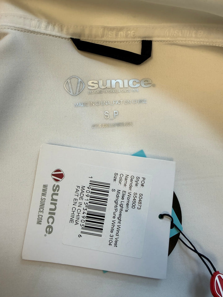 Sunice Women's Elise Lightweight Wind Vest - Midnight/White - Small