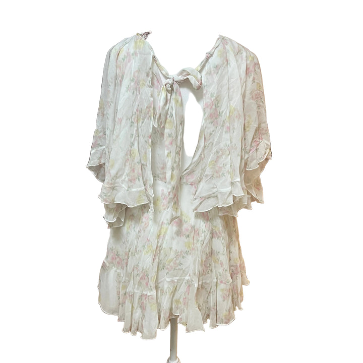 Love Shack Fancy Avaline Dress - White Peach - X-Small