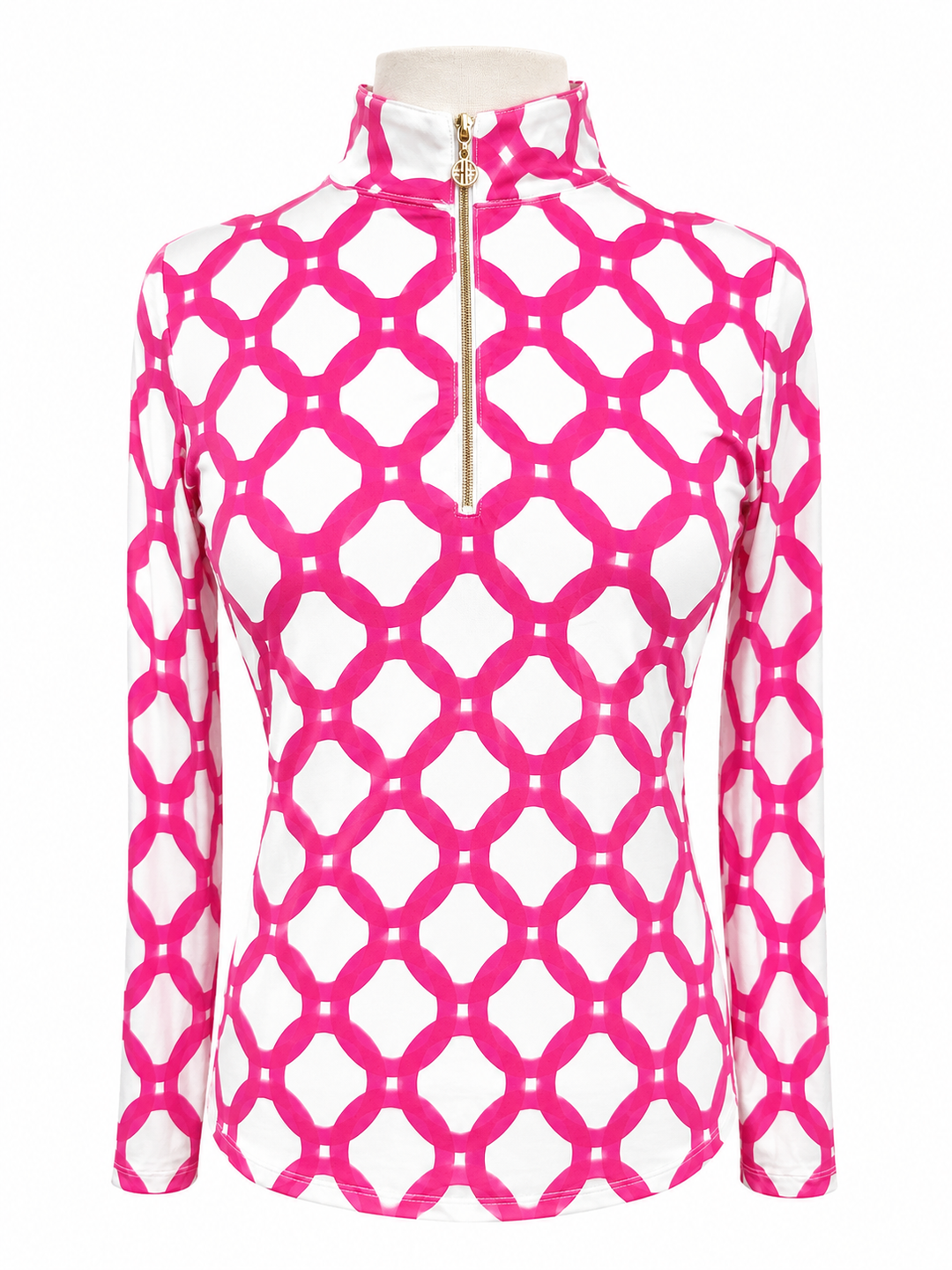 G-Lifestyle Long Sleeve Quarter Zip Top - Circle Geo - Small