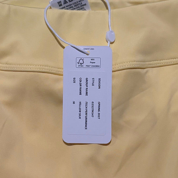 Greg Norman Women's Golf Skort Pace 17" Yellow Silk Size M