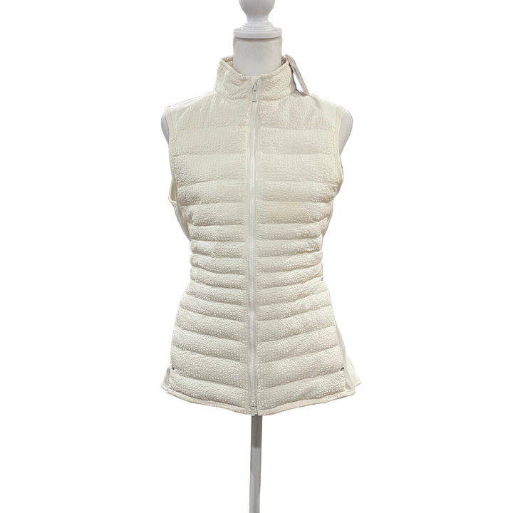Peter Millar Fuse Seersucker Hybrid Golf Vest - Ivory - Small