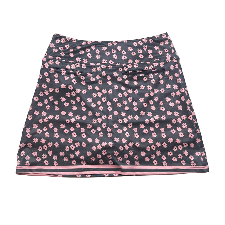 Golftini Tee Time Skort (16.5") - Grey/Pink Flowers - Small