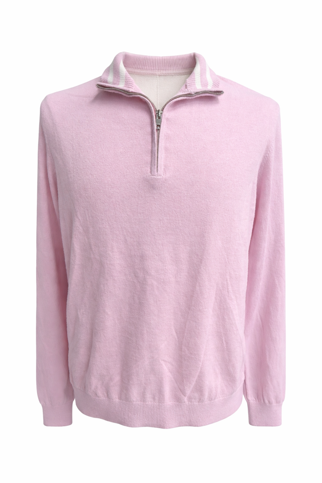 G/FORE Men's Blush Pink Quarter Zip Golf Sweater - Medium - Skorzie