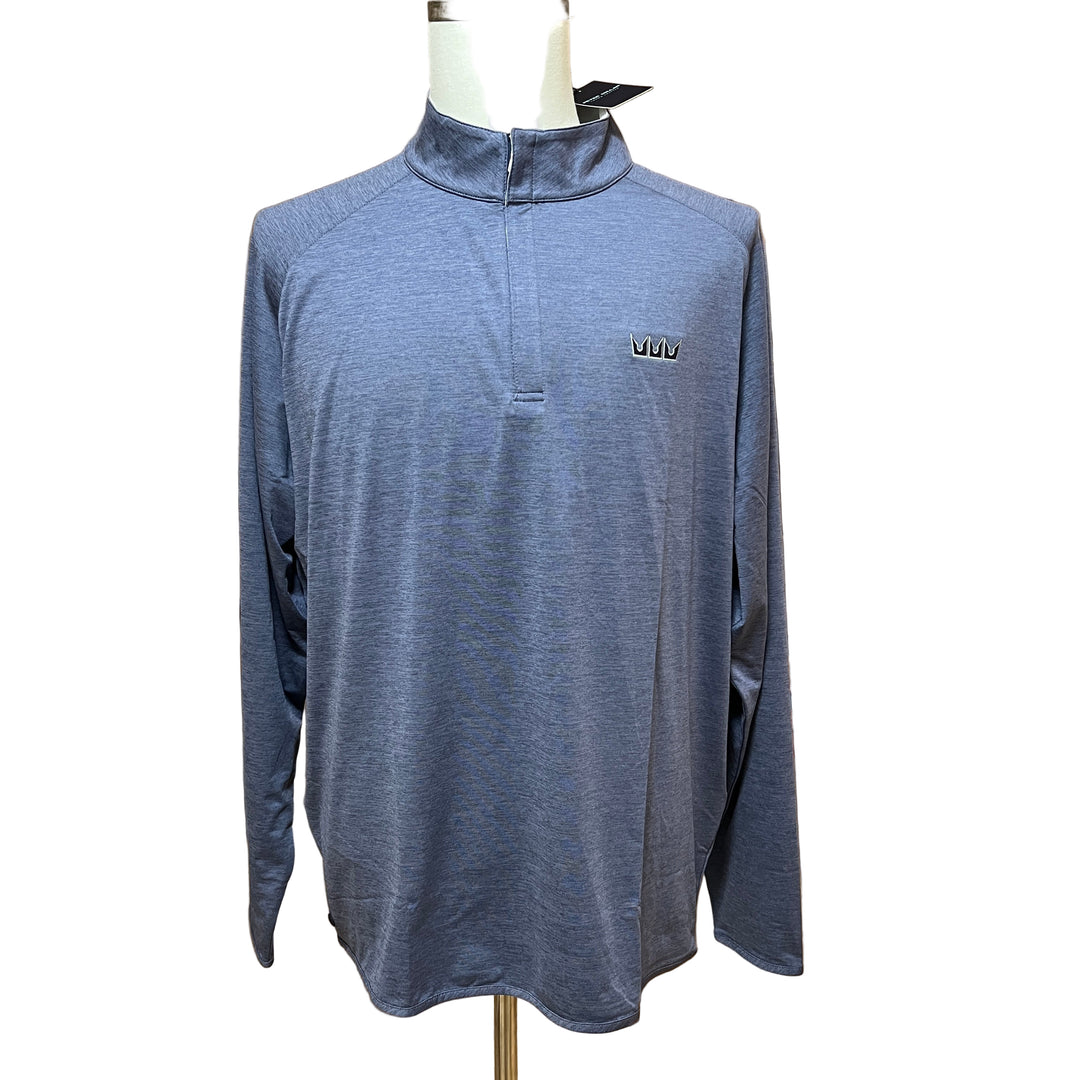 Peter Millar Stealth Performance Quarter Zip (w/logo) - Nebula Blue - X-Large - Skorzie