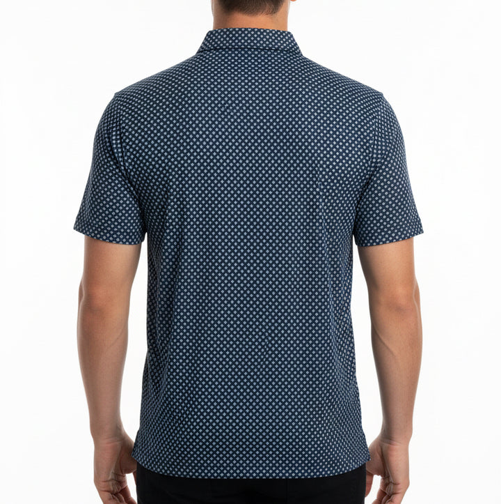 Straight Down Men's Golf Polo Banksville New Indigo Size L