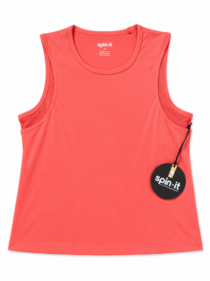 Tail "Spin-it" Yana Hot Coral Crop Tank - Small - Skorzie