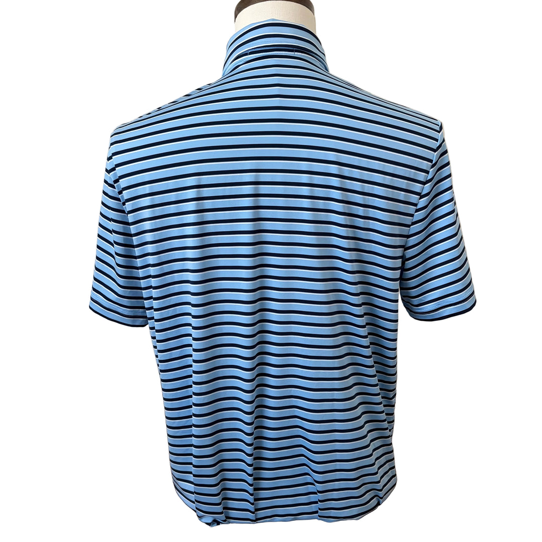 RLX Ralph Lauren Classic Fit Performance Polo (w/logo) - Blue Multi - Small - Skorzie