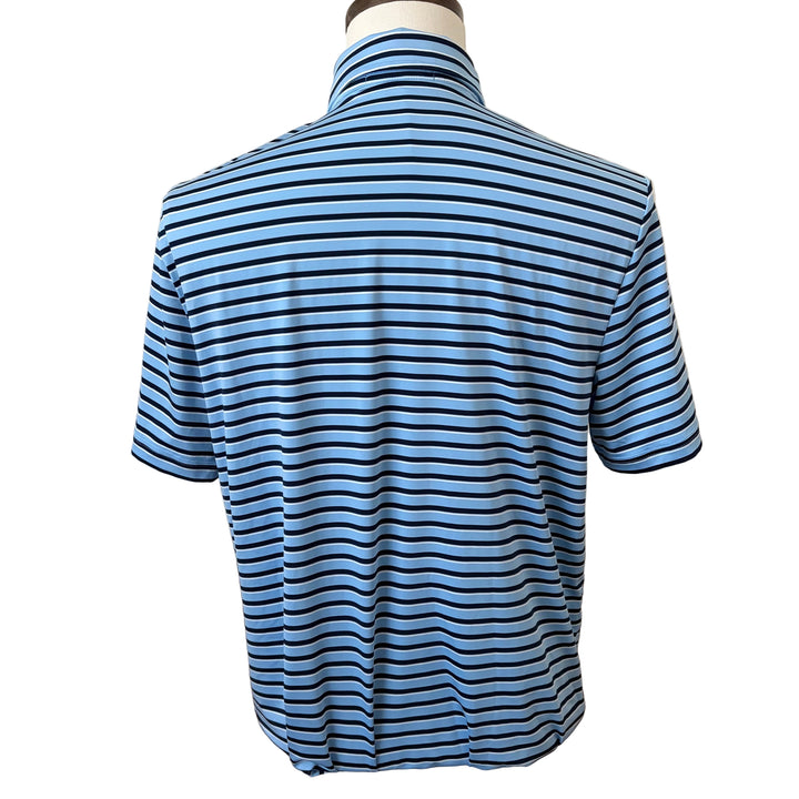 RLX Ralph Lauren Classic Fit Performance Polo (w/logo) - Blue Multi - Small - Skorzie