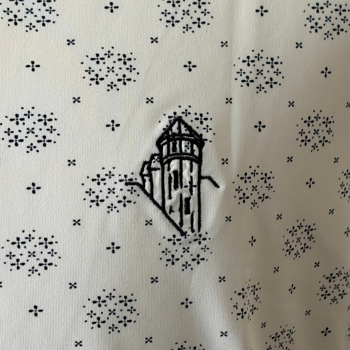 Bobby Jones Performance Jersey Floral Print Polo (w/ logo) - White - Skorzie