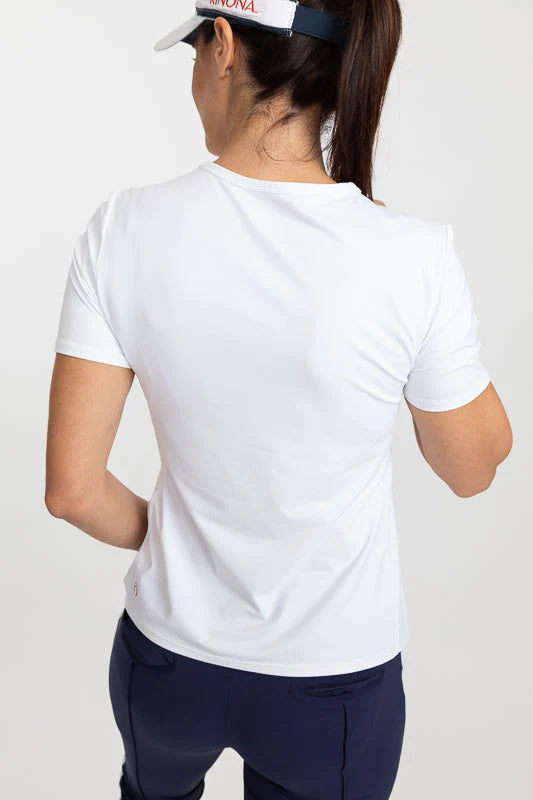 Kinona Tee It Up Short Sleeve Shirt - White - Skorzie