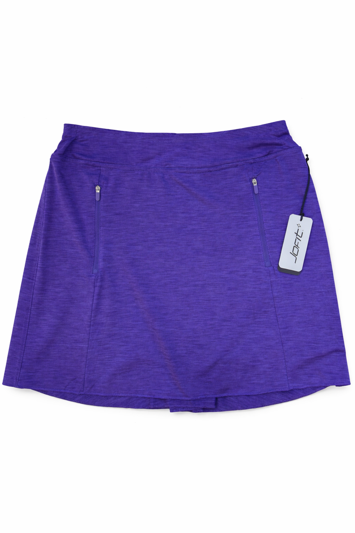 Jofit Melange Zipper Skort (17") - Purple - Small - Skorzie