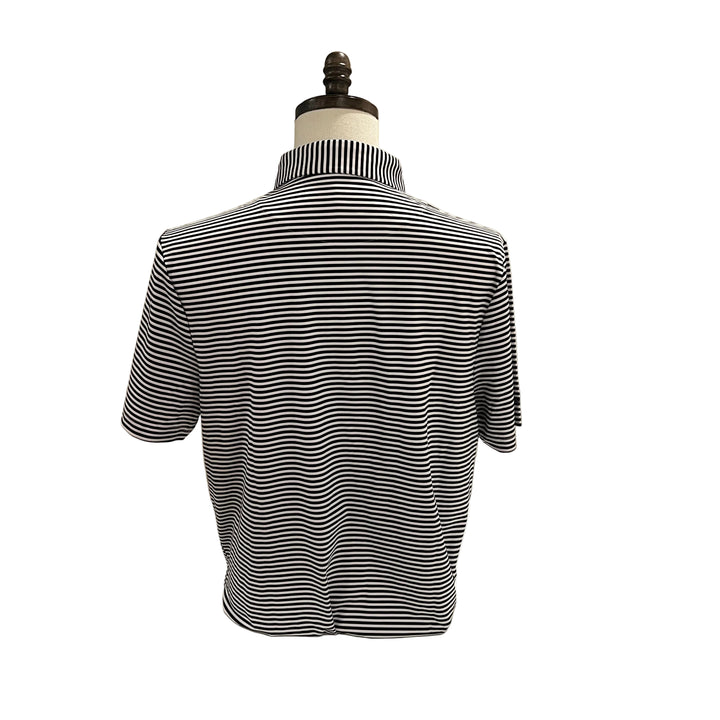 Good Good Golf Par For The Course Polo - Black/White Stripe - Skorzie