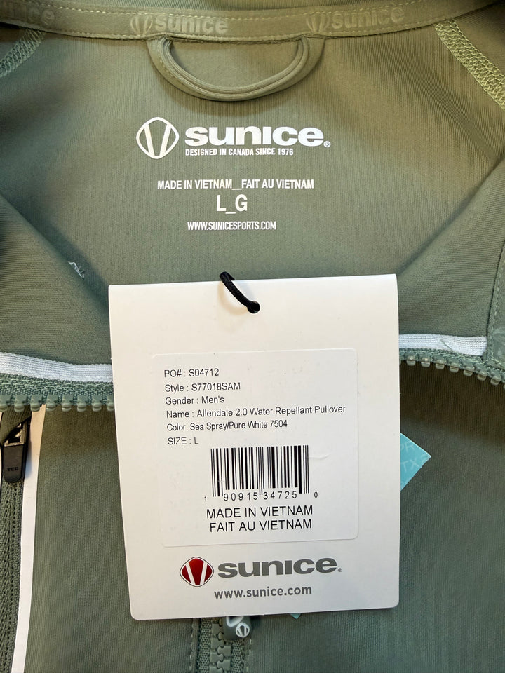 Sunice Men's Allendale 2.0 Element Shield Quarter Zip - Sea Spray - Large