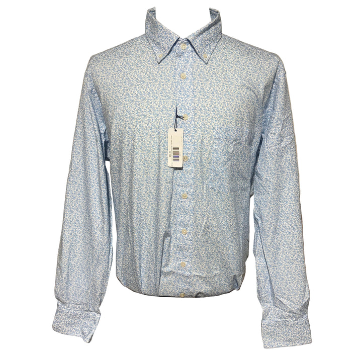 Turtleson Jude Paisley Oxford Polo - Luxe Blue - X-Large - Skorzie