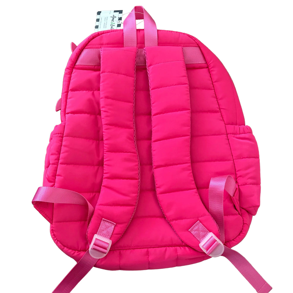 Ame & Lulu Pickleball Time Backpack - Hot Pink Puffer - Skorzie