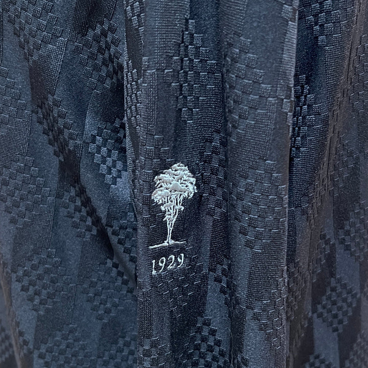 Daily Sports Jacquard LS Polo (w/ logo) - Black - Skorzie