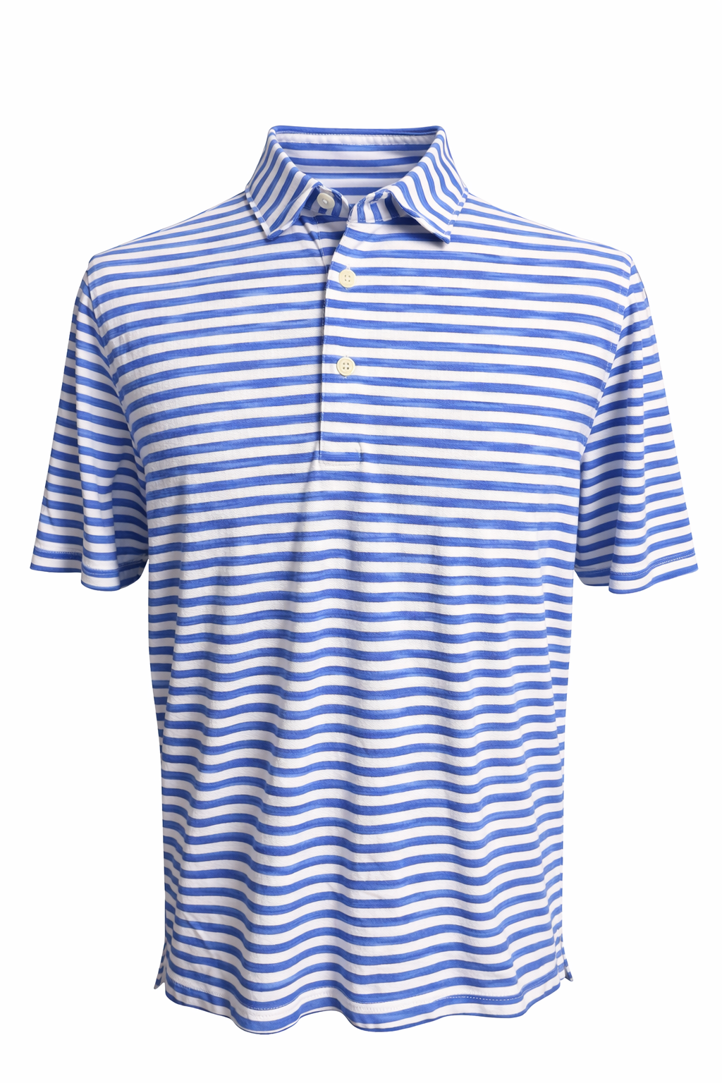IBKUL Stripe Short Sleeve Polo - Royal/White - Large - Skorzie