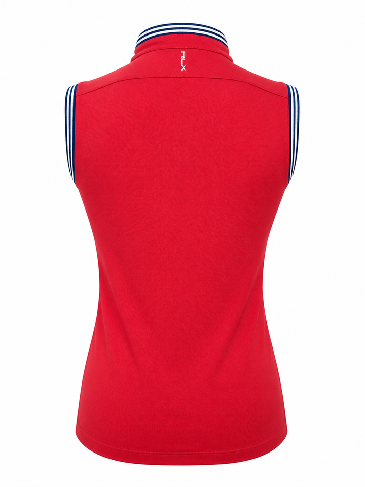RLX Ralph Lauren Sport Stripe Top (w/ logo) - Red