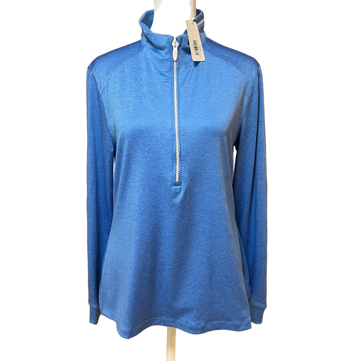 Greg Norman Leaderboard Half-Zip - Aegean Blue Heather - Medium - Skorzie