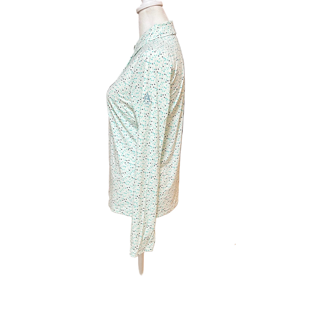 G/FORE Silky Tech L/S Polo (w/ logo) - Siren/Poppy - Skorzie