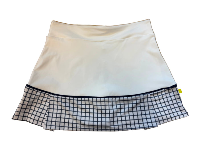 L'oeuf Poche Mod Pleated Skort - White Checkered - Medium - Skorzie