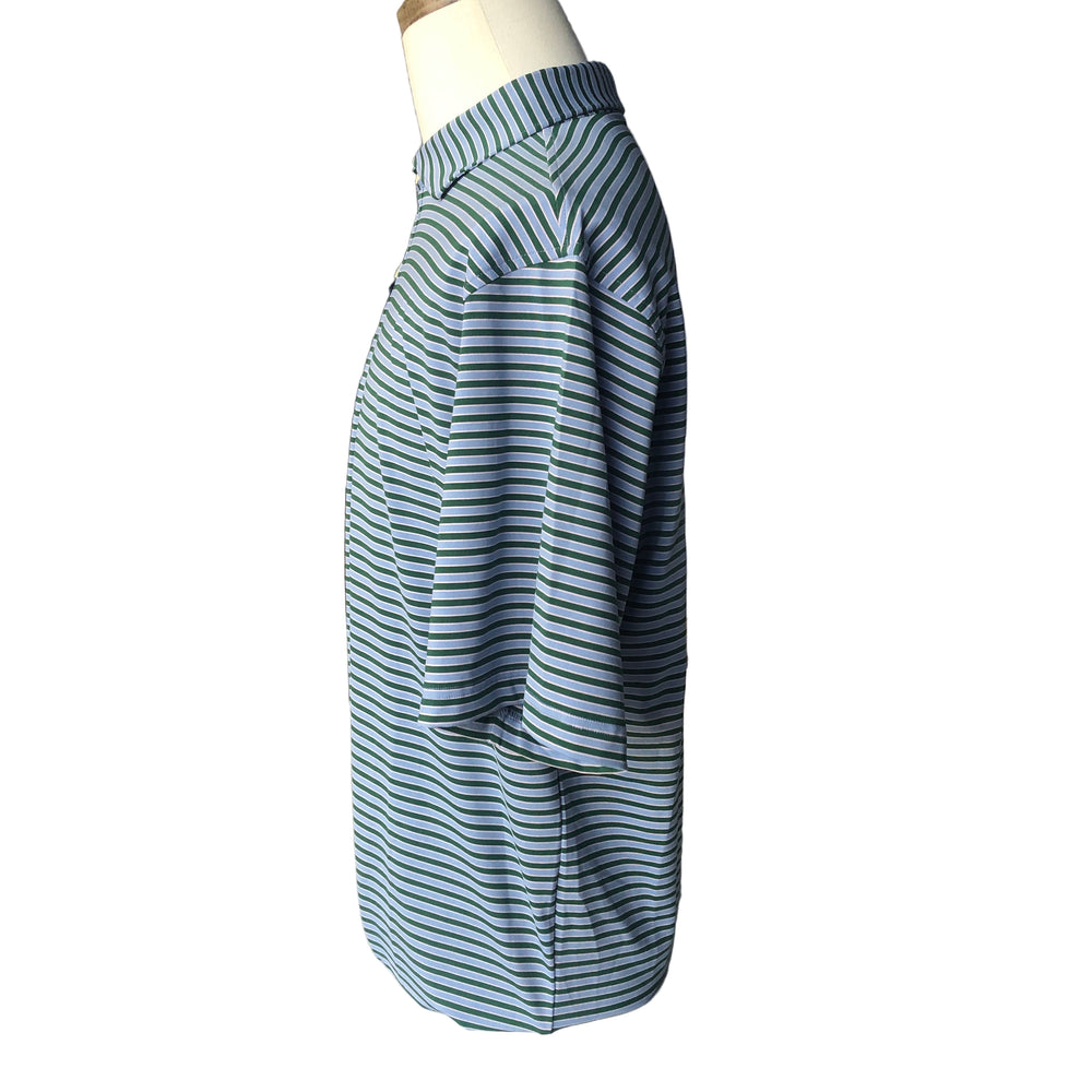 Turtleson Waverly Stripe Polo - Luxe Blue/Fir - Skorzie