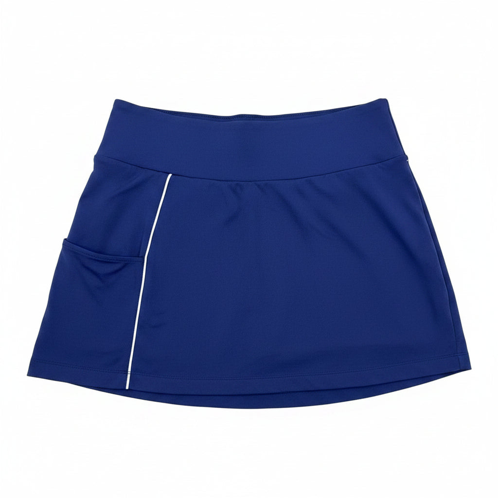 G-Lifestyle Women's Piping Skort (15") - Royal Blue - Small