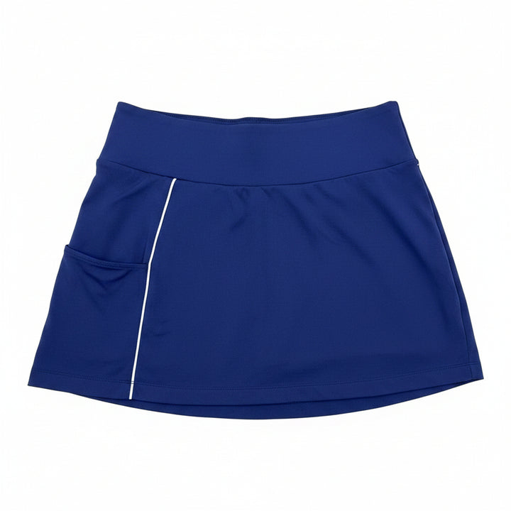 G-Lifestyle Women's Piping Skort (15") - Royal Blue - Small
