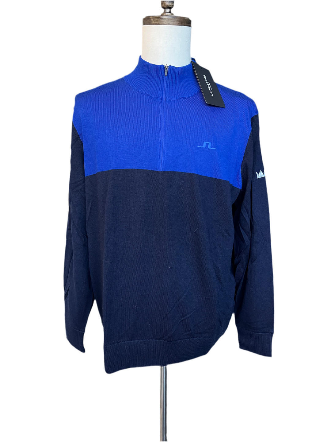 J. Lindeberg Jeff Windbreaker Sweater (w/ logo) - Navy - Skorzie