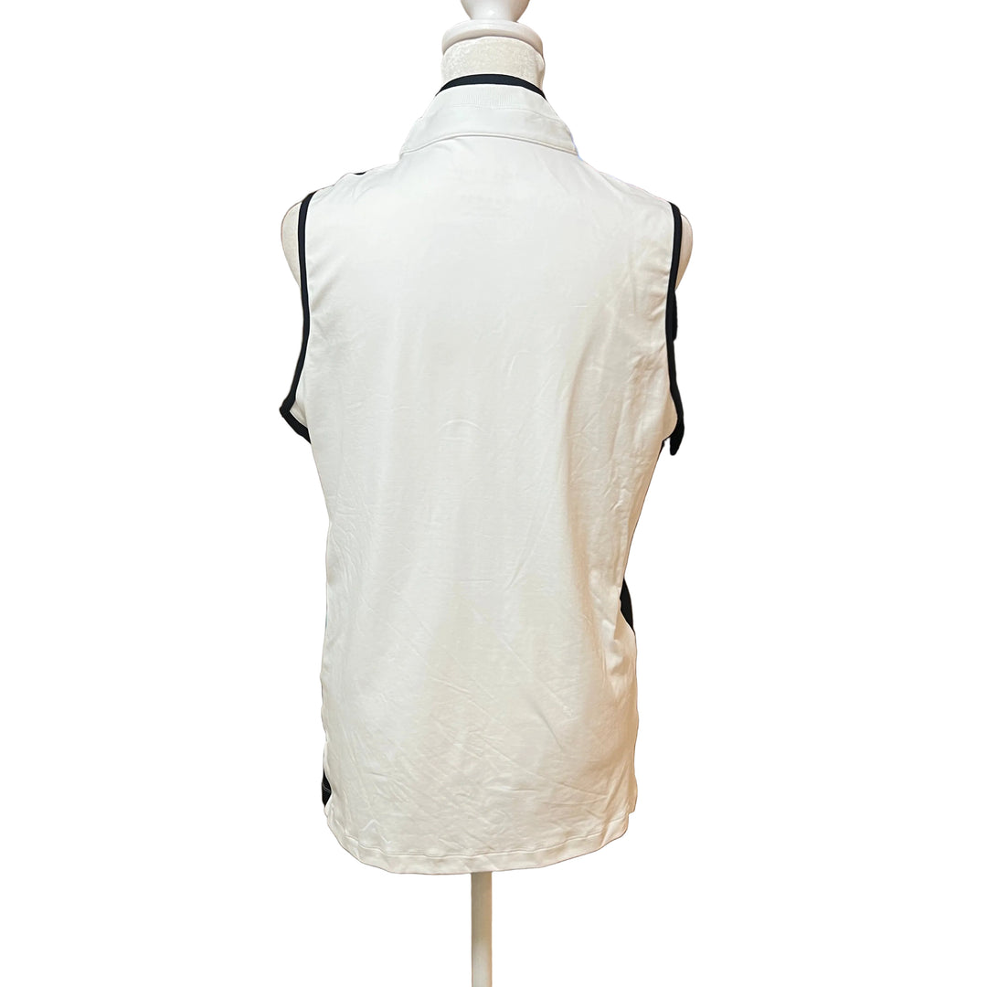 Lohla Sport Hannah Multi-Chevron SL Top (w/ logo) - White - Skorzie