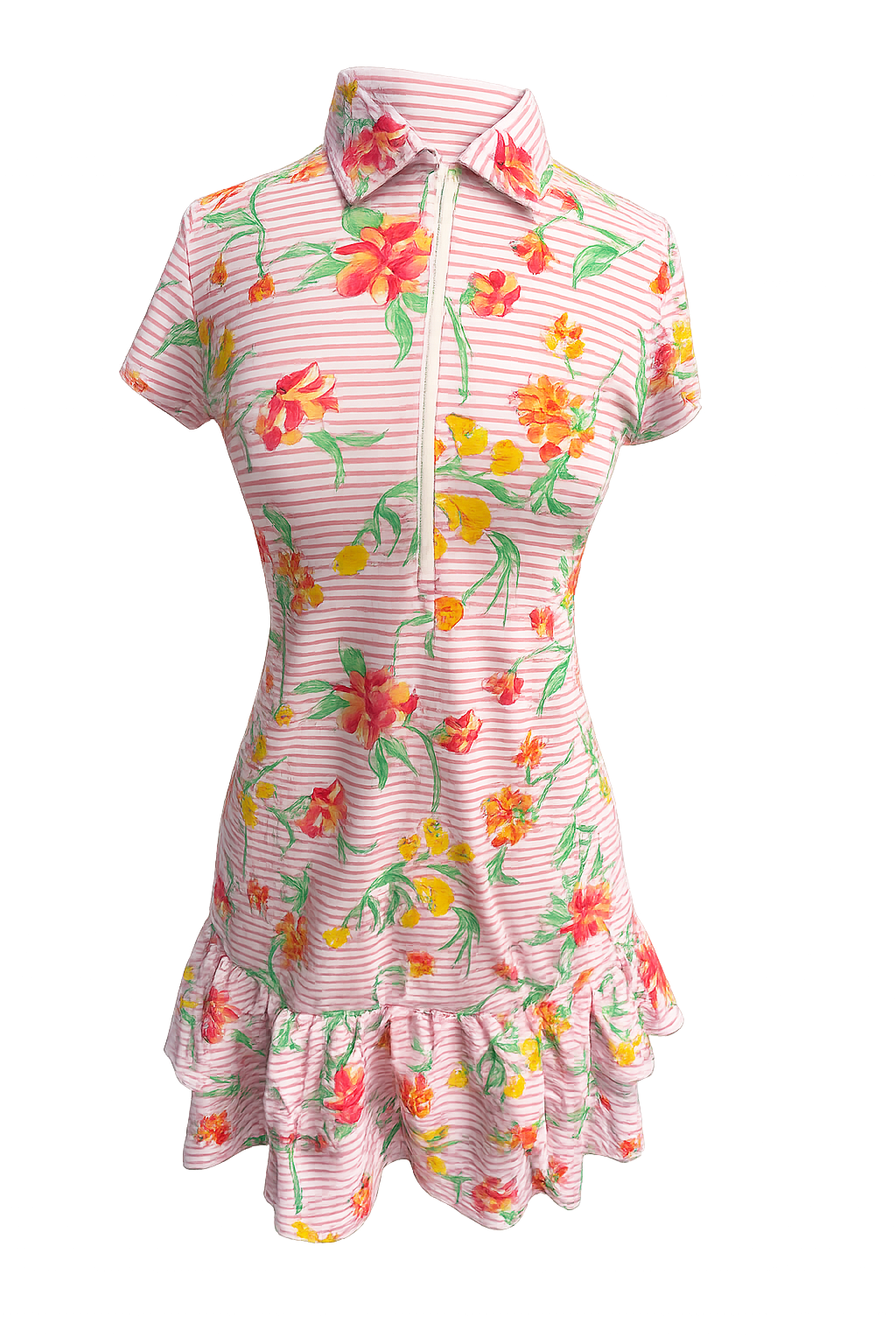 IBKUL Short Sleeve Floral Dress - Small - Skorzie