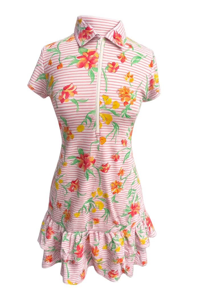IBKUL Short Sleeve Floral Dress - Small - Skorzie