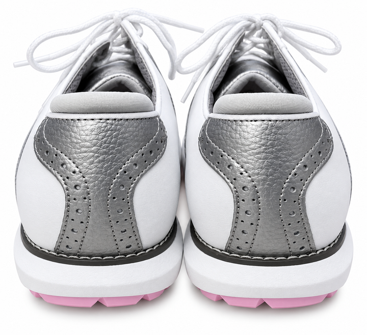 FootJoy Traditions Women's Golf Shoes 97897 - Size 10 - White/Silver