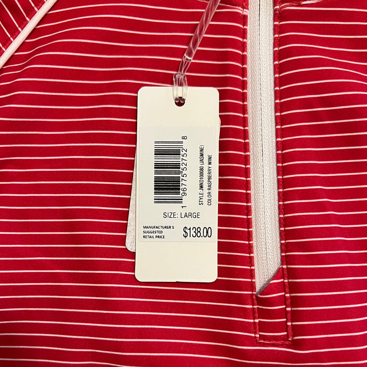 Johnnie-O Women's Golf L/S Polo Jasmine (w/logo) Raspberry Wine Size L