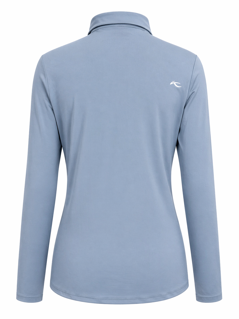 KJUS Women's Scotscraig Long Sleeve Polo - Blue Gray - Medium - Skorzie