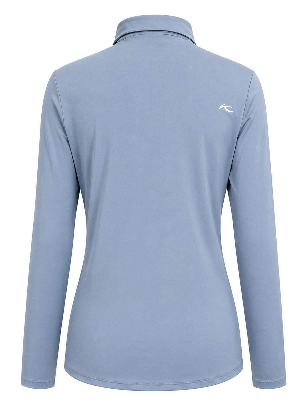 KJUS Women's Scotscraig Long Sleeve Polo - Blue Gray - Medium - Skorzie