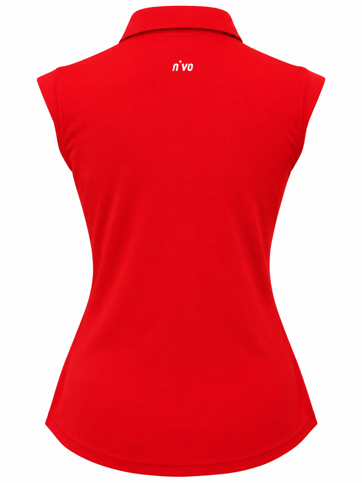 Nivo Sport Sleeveless Nikki Golf Polo - Red