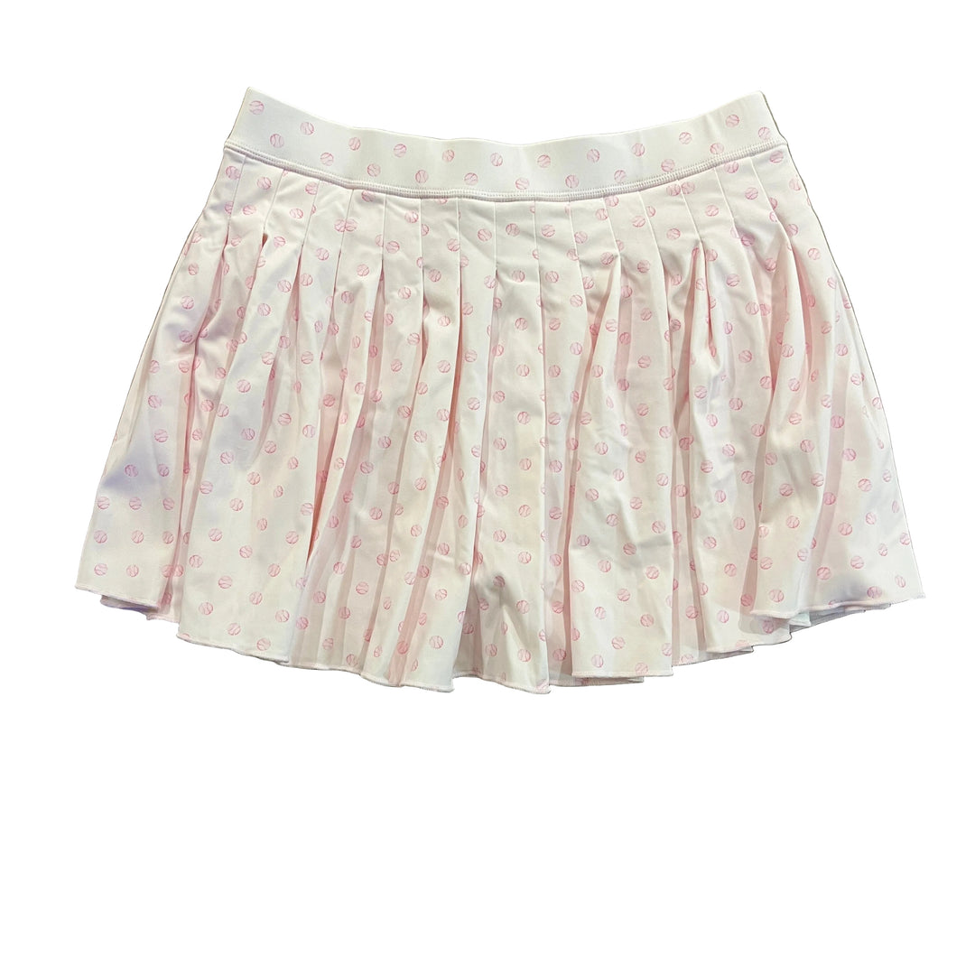 Love Shack Fancy Dancia Printed Active Skort (13") - Pink Tennis - Medium - Skorzie