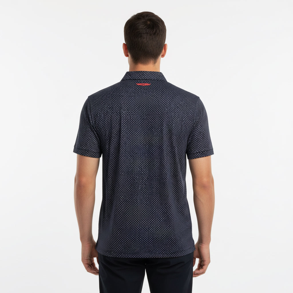 Straight Down Men's Golf Polo Star Struck New Indigo Size L
