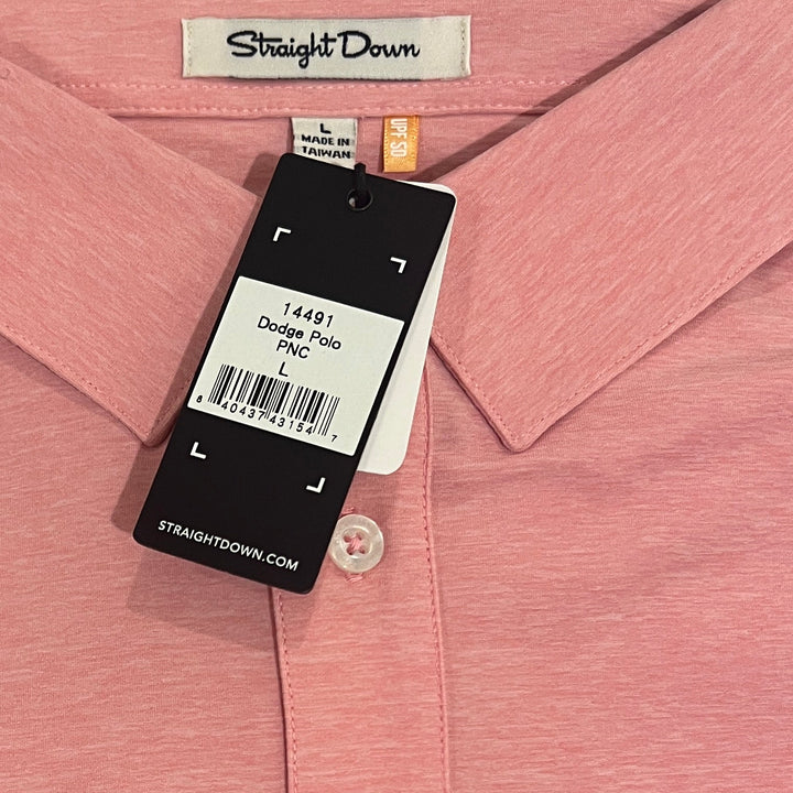 Straight Down Men's Golf Polo Dodge Punch Size L