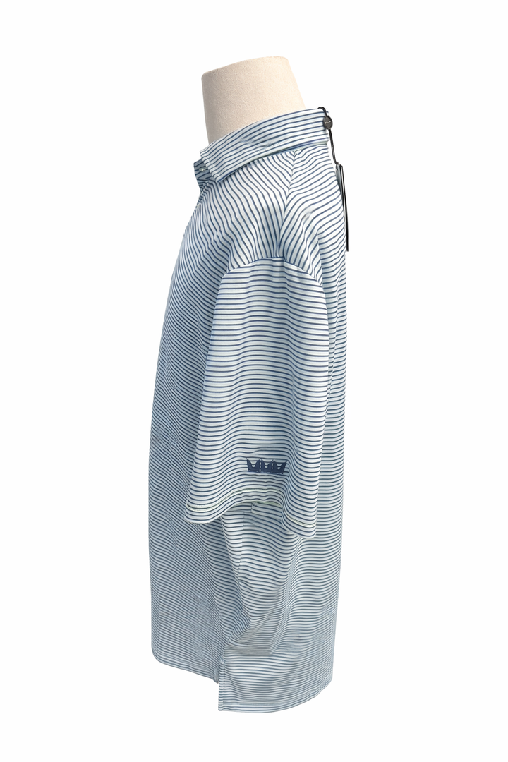 RLX Ralph Lauren Multi Stripe Polo (w/ logo) - Blues/Lime - X-Large - Skorzie