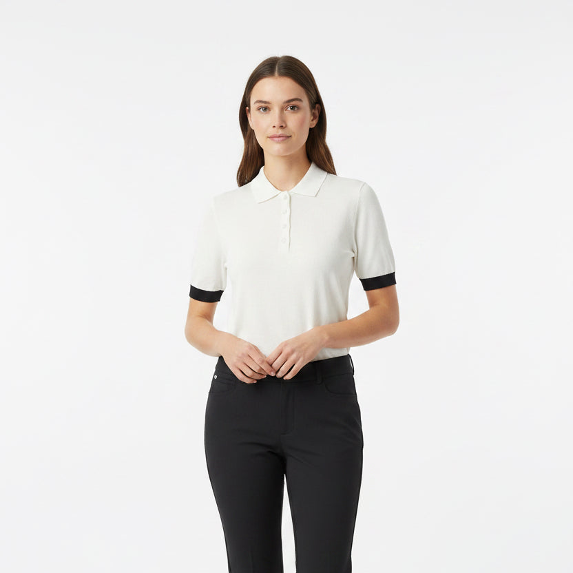 Fore All Peony Polo - Cloud White - X-Small - Skorzie