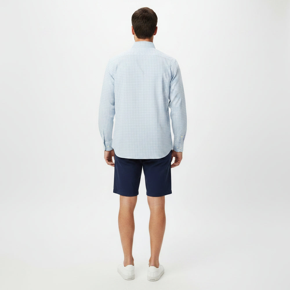 Peter Millar Crown Crafted Bechet Performance Sport Shirt - Blue Frost - X-Large - Skorzie
